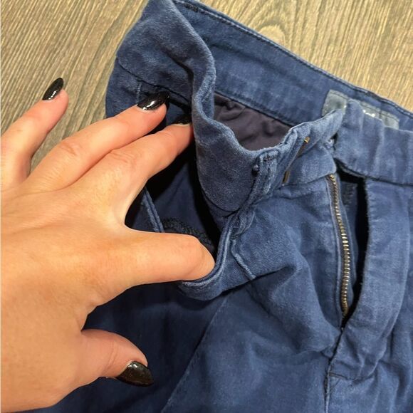 Modcloth Richmond Pants Mid Rise Front Seams Straight Leg Navy Blue Size 8 - Picture 4 of 11